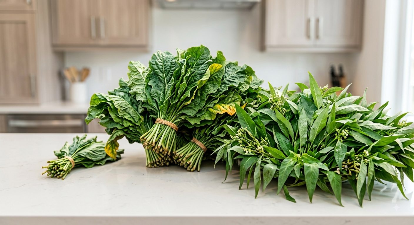 Légumes-feuilles : ndolé, kelen-kelen